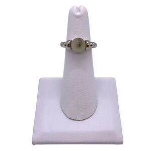NWT Wool + Pepper Co. Silver & Crystal Beaded Ring